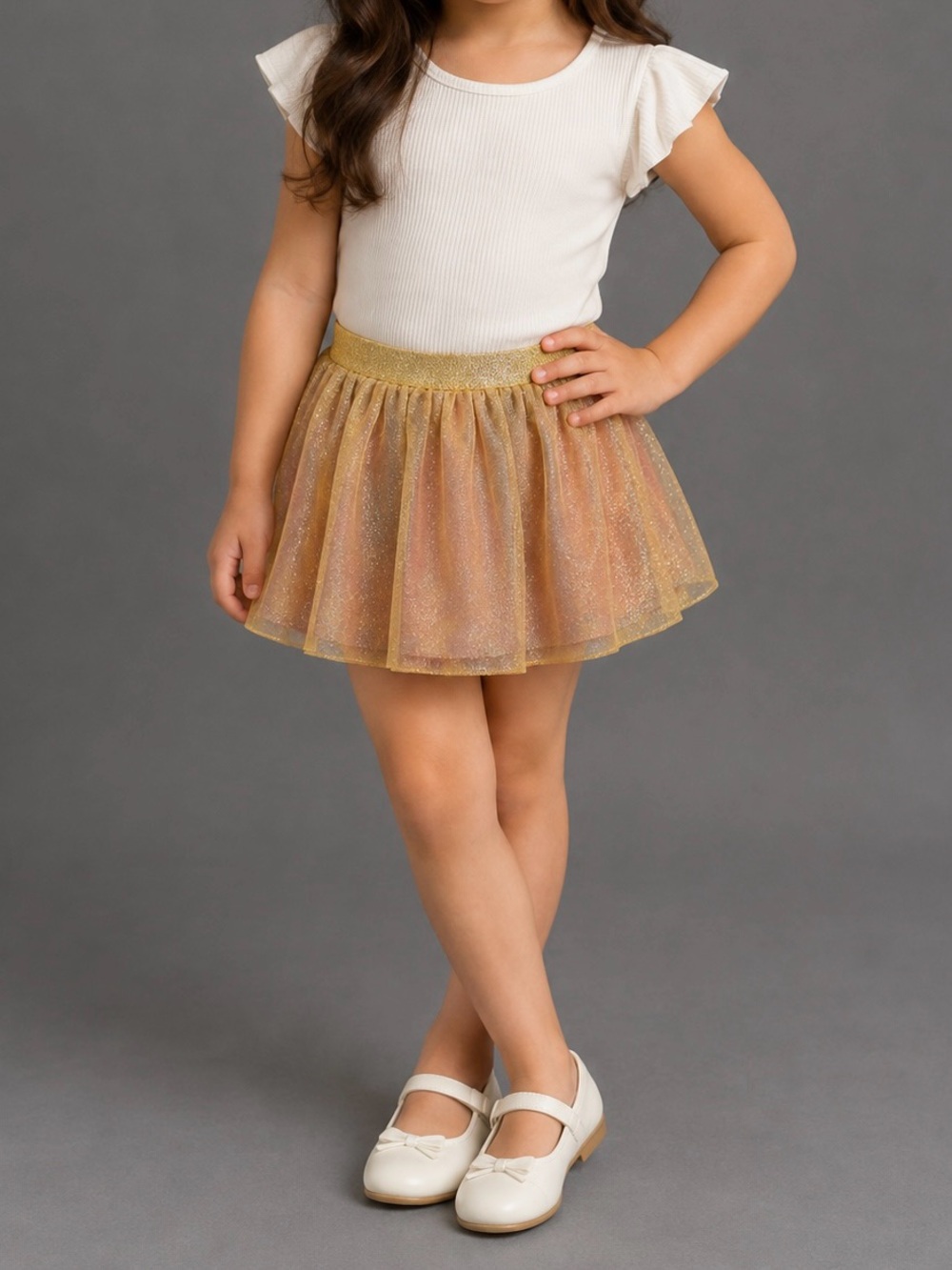 btween Gold Sparkle tutu Skirt